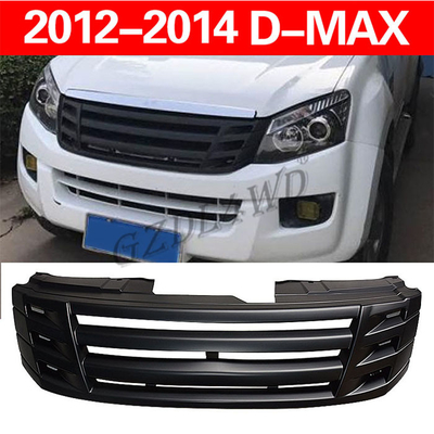 Matte Black Front Racing Grill Grille Abs Replacement Grills Trims For Isuzu D-Max Dmax 2012 2013 2014 Bumper Mask Mesh