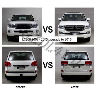Matte Black 4x4 Body Kits Toyota Land Cruiser LC200 2008-2015 Upgrade To 2016+